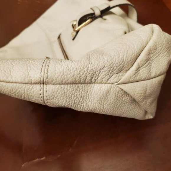 Euc Michael Kors White Leather Shouder Bag Purse - Picture 7 of 10